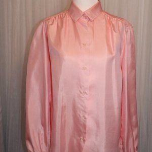 Vintage 1990s Stuart Lang Pink Blouse